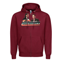 Burgundy los temerarios Zipper Hoodie - lanVoArt