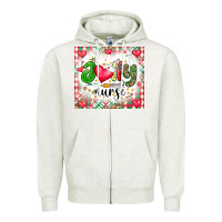 Oatmeal Heather Joly Nurse Zipper Hoodie - CowhideDigitalArt