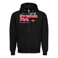 Black swedish fish Zipper Hoodie - lanVoArt