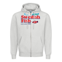Dove Grey swedish fish Zipper Hoodie - lanVoArt