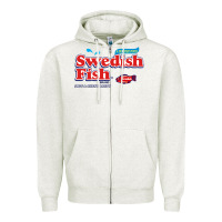 Oatmeal Heather swedish fish Zipper Hoodie - lanVoArt