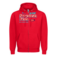 Red swedish fish Zipper Hoodie - lanVoArt