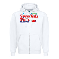 White swedish fish Zipper Hoodie - lanVoArt