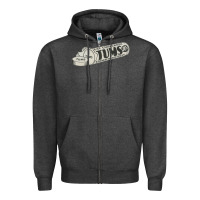 Charcoal Heather tums. 1940s remedy! Zipper Hoodie - lanVoArt