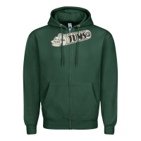 Sports Green tums. 1940s remedy! Zipper Hoodie - lanVoArt