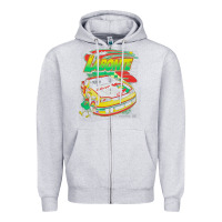 Heather Grey terry labonte corn flakes 5 Zipper Hoodie - lanVoArt
