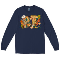 Navy fall rt Long Sleeve Tee - CowGirlArtShop