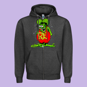 Ratfink Zipper Hoodie Designed By Lanvoart
