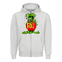 Dove Grey ratfink Zipper Hoodie - lanVoArt