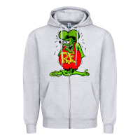 Heather Grey ratfink Zipper Hoodie - lanVoArt