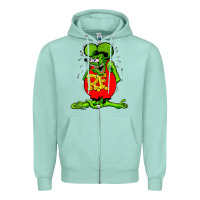 Seafoam ratfink Zipper Hoodie - lanVoArt