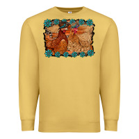 Antique Gold chicken western Premium Sweatshirt - RacoonDesign