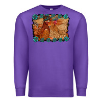 Purple chicken western Premium Sweatshirt - RacoonDesign