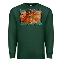Sports Green chicken western Premium Sweatshirt - RacoonDesign