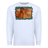 White chicken western Premium Sweatshirt - RacoonDesign