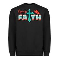 Black Have Faith Heavyweight Sweatshirt - BundleAndBundleShop