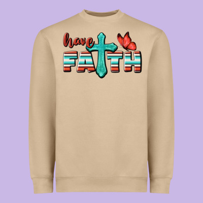Have Faith Heavyweight Sweatshirt Designed By Bundleandbundleshop