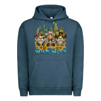 Pigment Midnight Navy wild west western gnome Urban Hoodie - BarkalooDesign