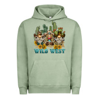 Pigment Oil Green wild west western gnome Urban Hoodie - BarkalooDesign