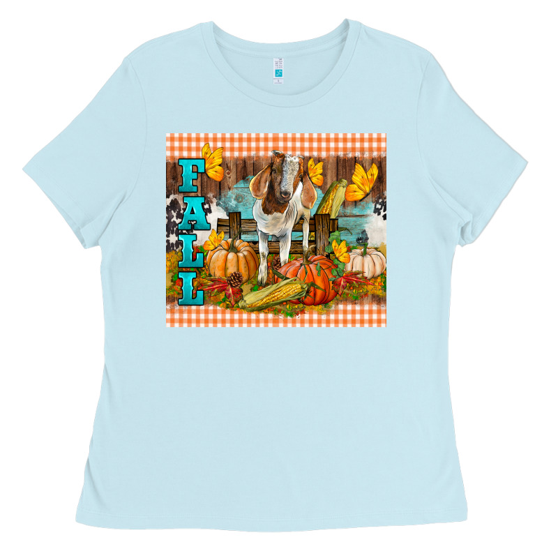 Fall With Baby Goat Ladies Tee by LillyAllenDesigns | Teevron