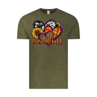 Vintage Olive basketball hearts Vintage Tee - Jasminsmagicworld