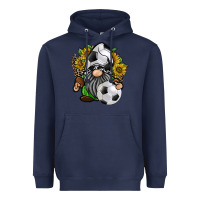 Navy soccer gnome Heavyweight Hoodie - RacoonDesign