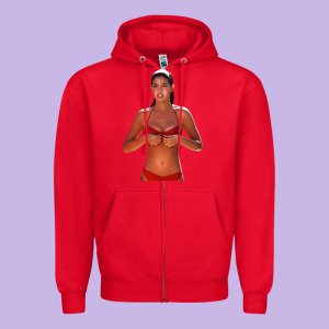 Zunvyntee Phoebe Cates Red Bikini Ridgemont Zipper Hoodie Designed By Lanvoart