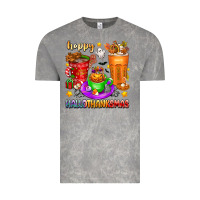 Happy Hallothanksmas Coffee Cups Vintage Tee | Teevron