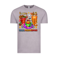 Vintage Zinc Happy Hallothanksmas coffee cups Vintage Tee - texasbilliewilder