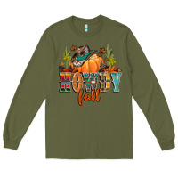 Army Green howdy fall Long Sleeve Tee - CowGirlArtShop