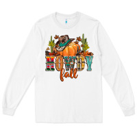 White howdy fall Long Sleeve Tee - CowGirlArtShop