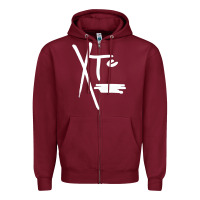 Burgundy xtc classic  gift Zipper Hoodie - lanVoArt
