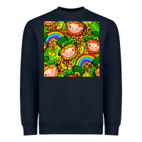 St. Patrick's Dwarf Seamless Pattern Digital Paper Heavyweight Sweatshirt | Teevron