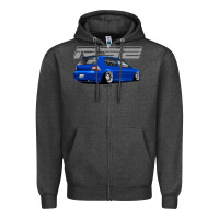 Charcoal Heather r32 Zipper Hoodie - lanVoArt