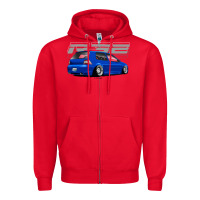 Red r32 Zipper Hoodie - lanVoArt