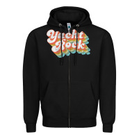 Black vintage fade yacht rock party boat drinking product Zipper Hoodie - lanVoArt
