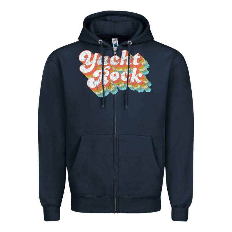 Vintage Fade Yacht Rock Party Boat Drinking Product Zipper Hoodie by lanVoArt | Teevron