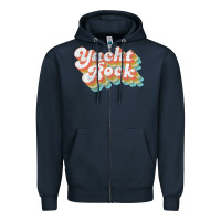 Navy vintage fade yacht rock party boat drinking product Zipper Hoodie - lanVoArt