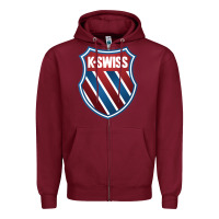 Burgundy k.swiss Zipper Hoodie - lanVoArt