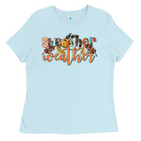 Baby Blue Sweather Weather Ladies Tee - LillyAllenDesigns