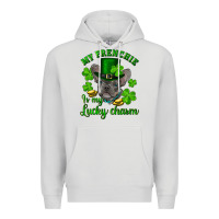 Dove Grey st.patricks day my french bulldog is my lucky char Premium Hoodie - RanaPortraitStore