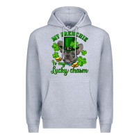 Heather Grey st.patricks day my french bulldog is my lucky char Premium Hoodie - RanaPortraitStore