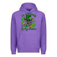 Purple st.patricks day my french bulldog is my lucky char Premium Hoodie - RanaPortraitStore
