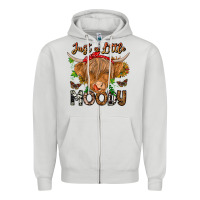 Dove Grey Just a Little Moody Zipper Hoodie - CowhideDigitalArt