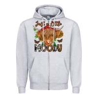 Heather Grey Just a Little Moody Zipper Hoodie - CowhideDigitalArt