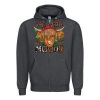 Smoke Just a Little Moody Zipper Hoodie - CowhideDigitalArt