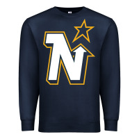 Navy vintage minnesota hockey   retro north stars Premium Sweatshirt - lanVoArt
