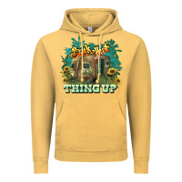 Vintage Mustard Back that thing up Vintage Hoodie - HowdyJamesFarm