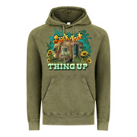 Vintage Olive Back that thing up Vintage Hoodie - HowdyJamesFarm