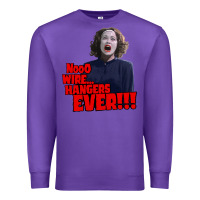Purple nooo wire hangers.. ever!!! vintage mommie dearest quote print Premium Sweatshirt - lanVoArt